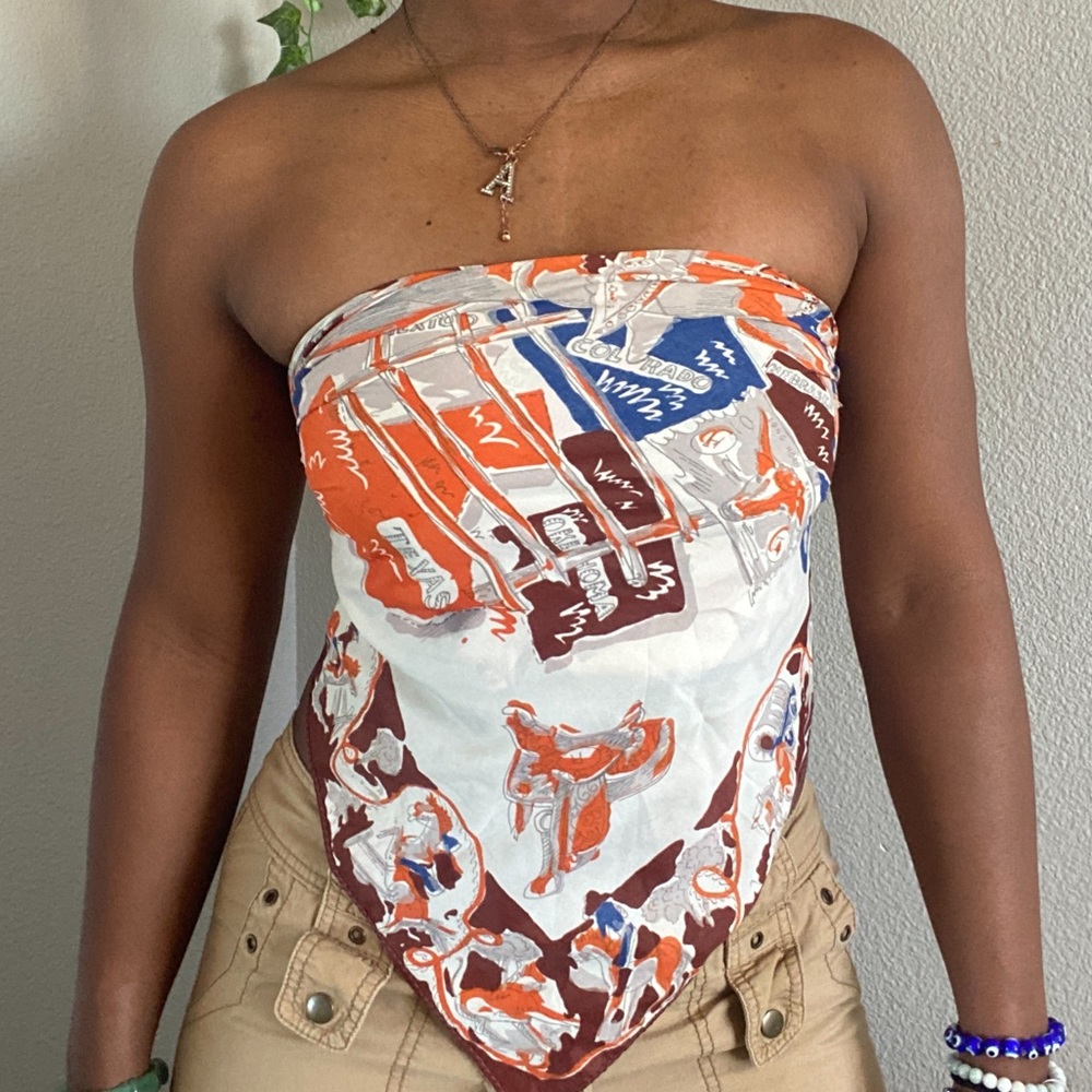 Western Bandana Scarf Top